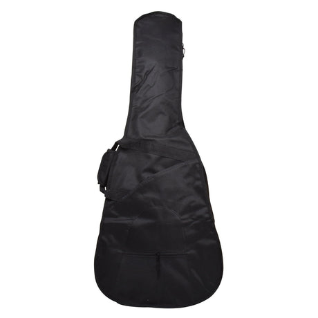 The Chord Soft Lightweight Guitar Gig Bag Classical, crafted from water-resistant nylon, features a zipper pocket and includes a shoulder strap for easy carrying. It is designed to fit the standard guitar shape, making it an essential accessory.