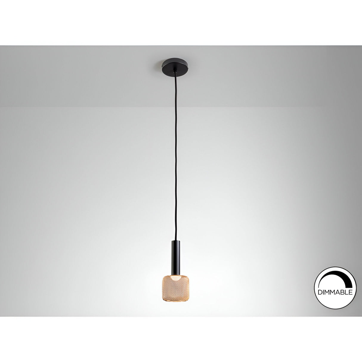 Sincro LED Pendant Light 5W 3000K - Matte Black/Rose Gold