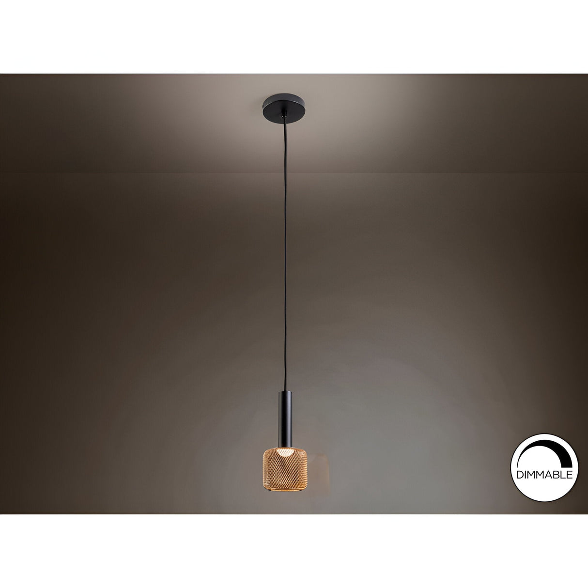 Sincro LED Pendant Light 5W 3000K - Matte Black/Rose Gold
