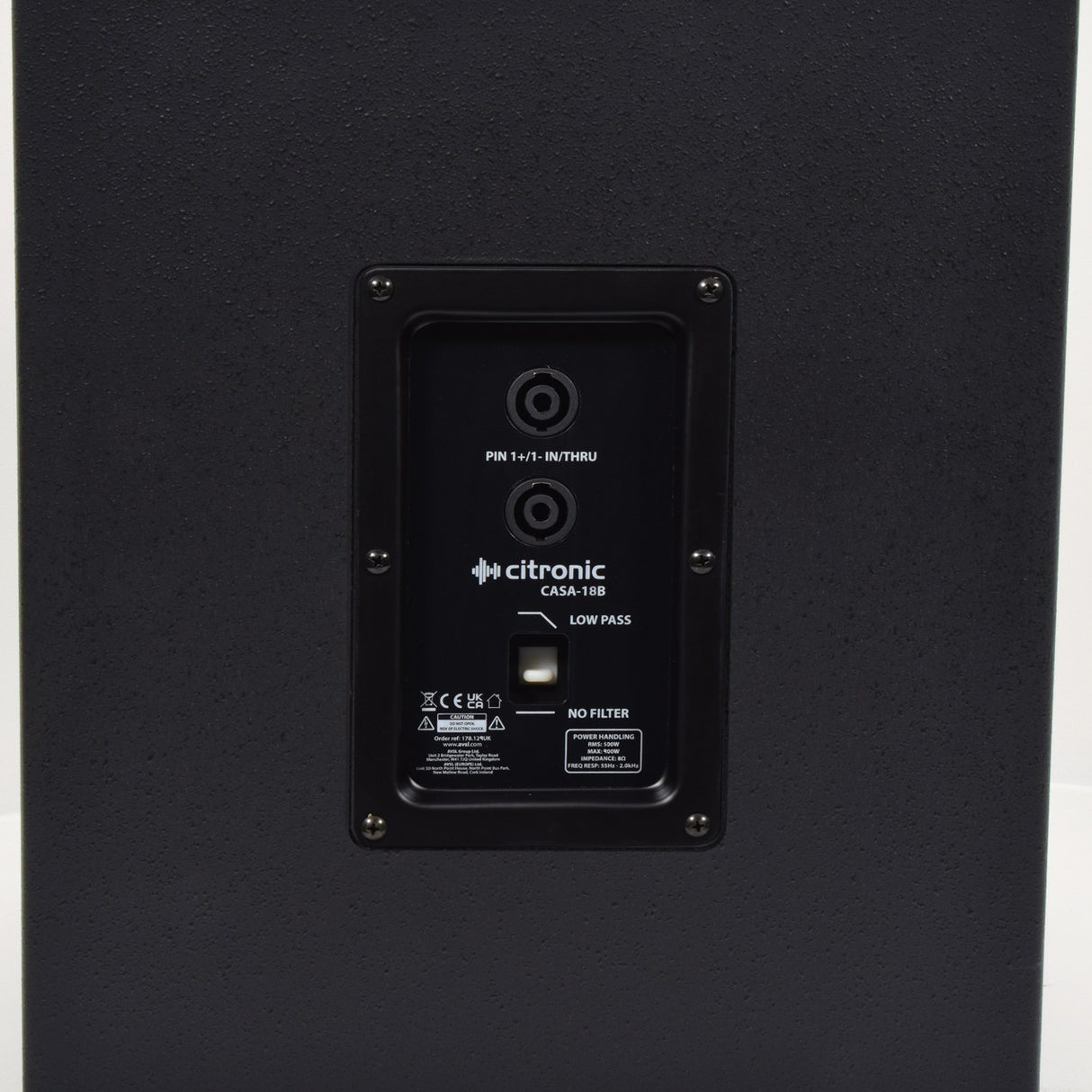 Citronic CASA-18B 18" 600W Passive Subwoofer Cabinet