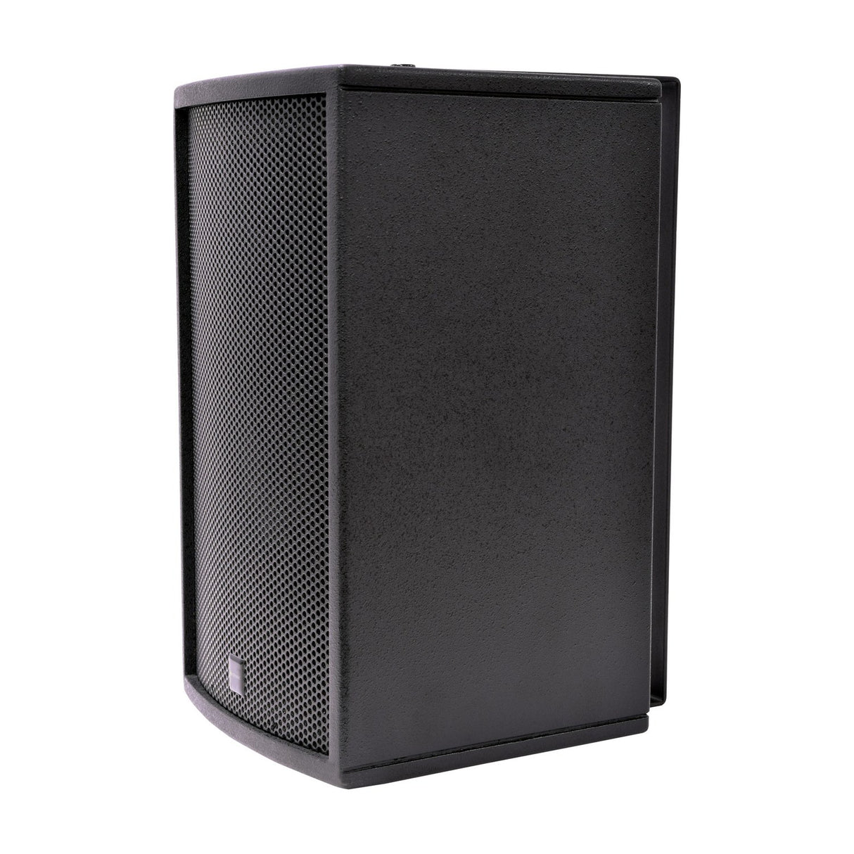 Citronic CS-810B passive installation speaker in matt black with steel mesh grille and mounted U-bracket, shown against a plain white background.