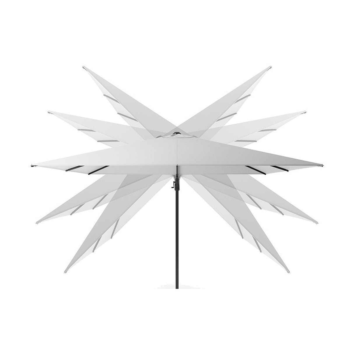 Challenger T2 3.5 X Rectangular Premium Manhattan Grey Parasol