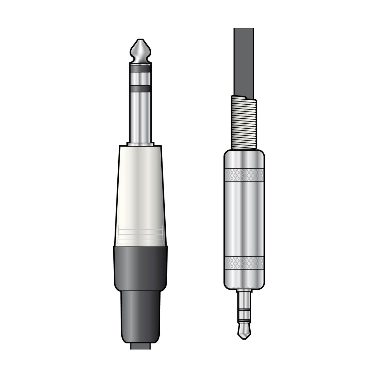 Citronic S6-3J075 6.3mm to 3.5mm TRS Jack Lead