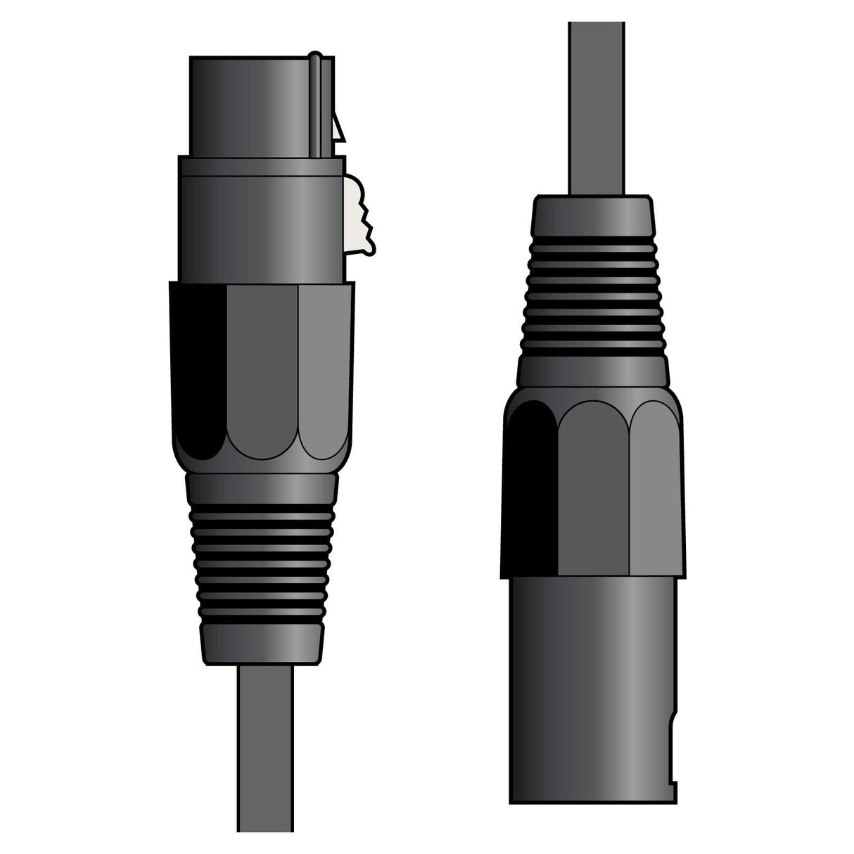 Citronic Classic Microphone Lead XLR Female To Male 0.5m - Black