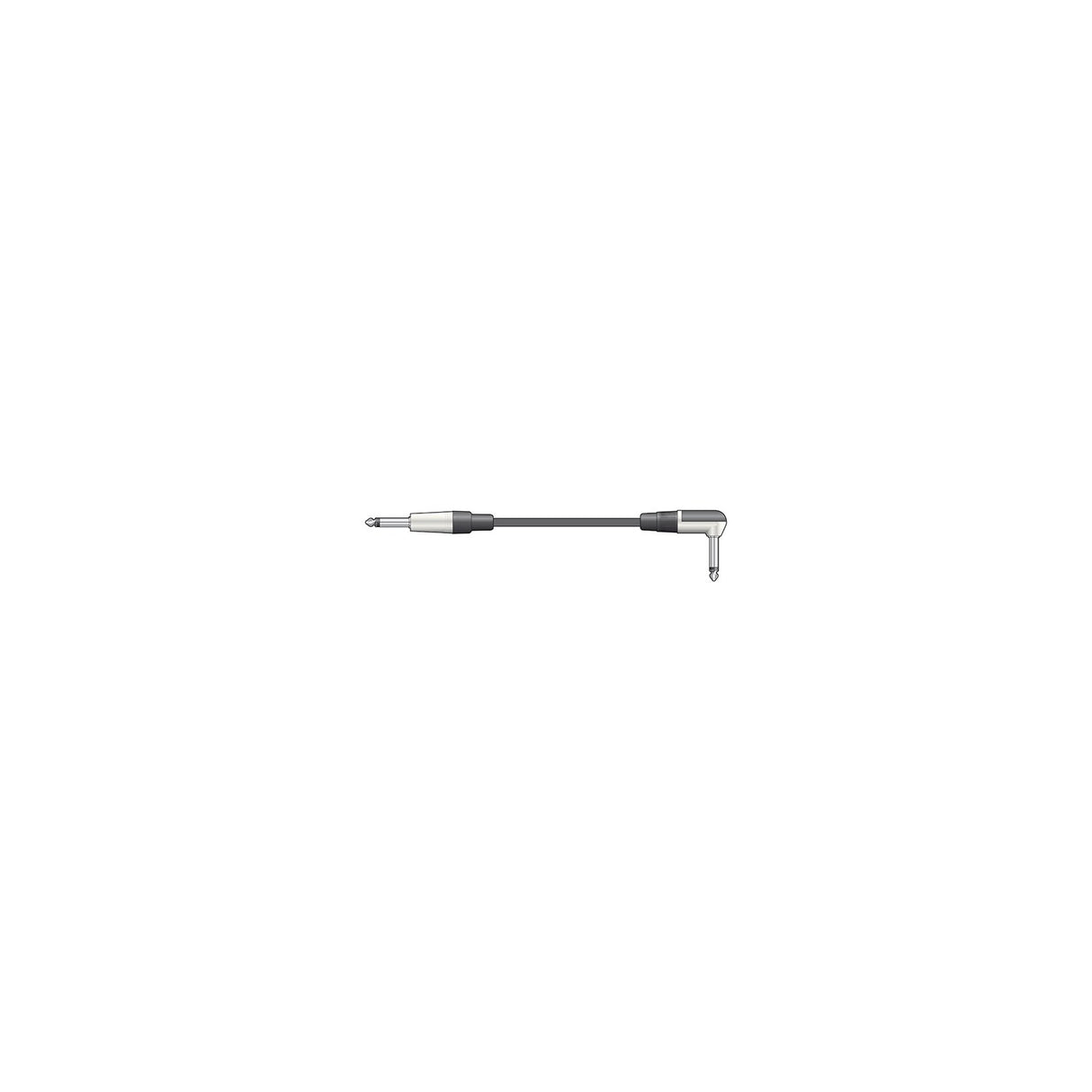 QTX Essential Right-Angled 6.3mm Mono Jack Guitar Lead