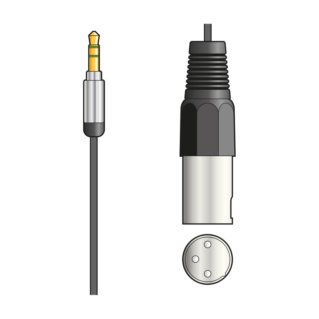 Citronic MP3-XLR 3.5mm Jack to XLR Male Audio Lead 1.5m