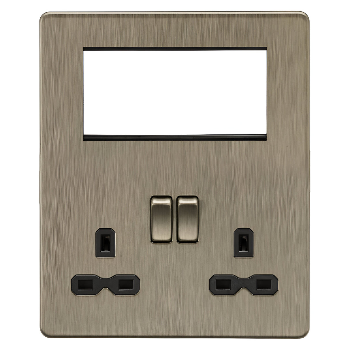 Small Multimedia Combination Plate - Antique Brass