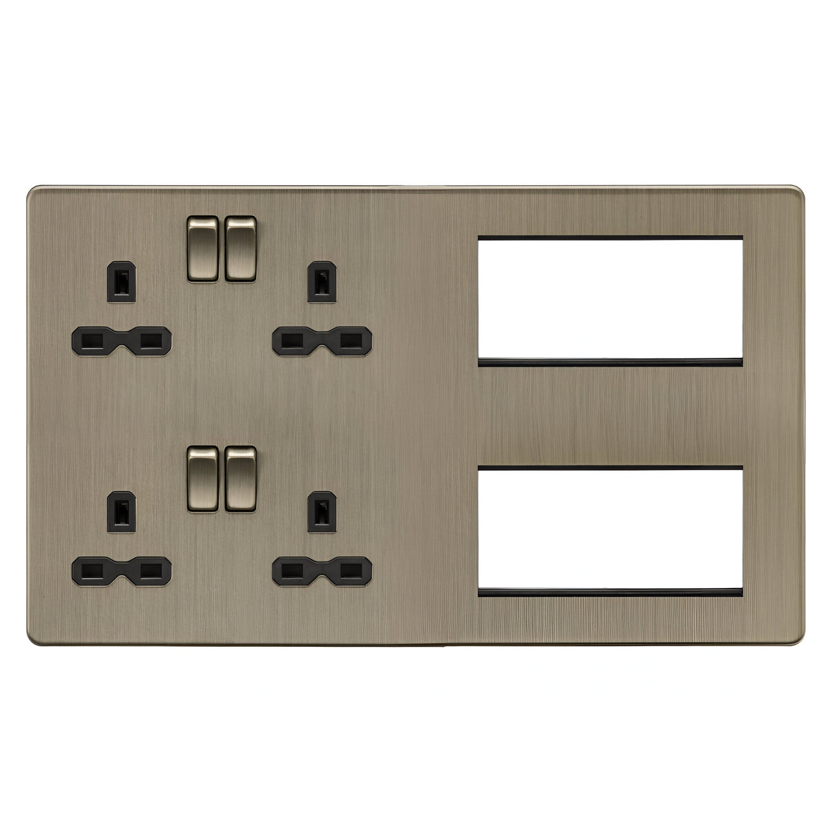 Multimedia Combination Plate - Antique Brass