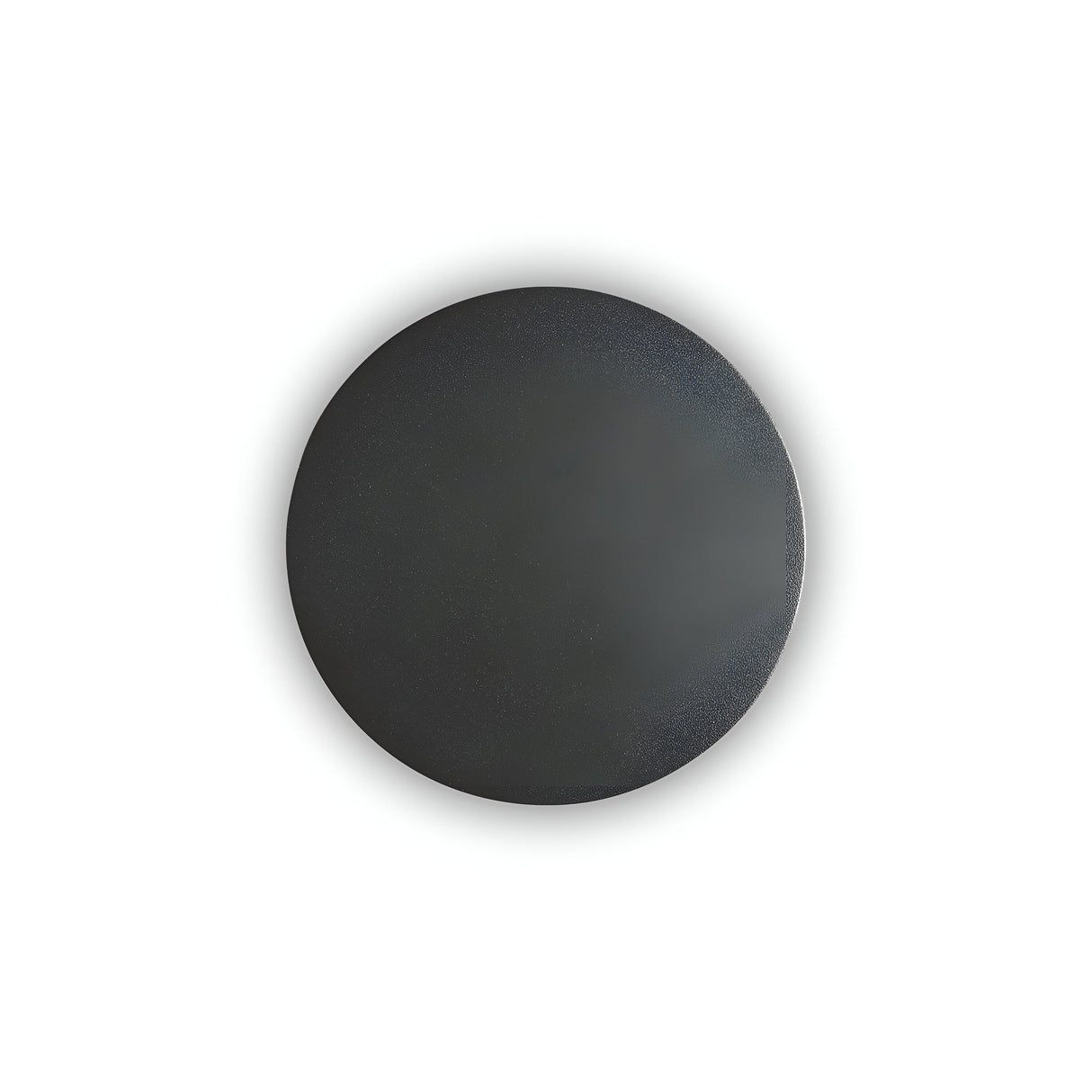 Centered against a plain white background, the sleek NovaLite LED Round Ceiling & Wall Light 9.5W 3000K in black features a modern circular design, making it an ideal choice for contemporary interiors and energy-efficient spaces.
