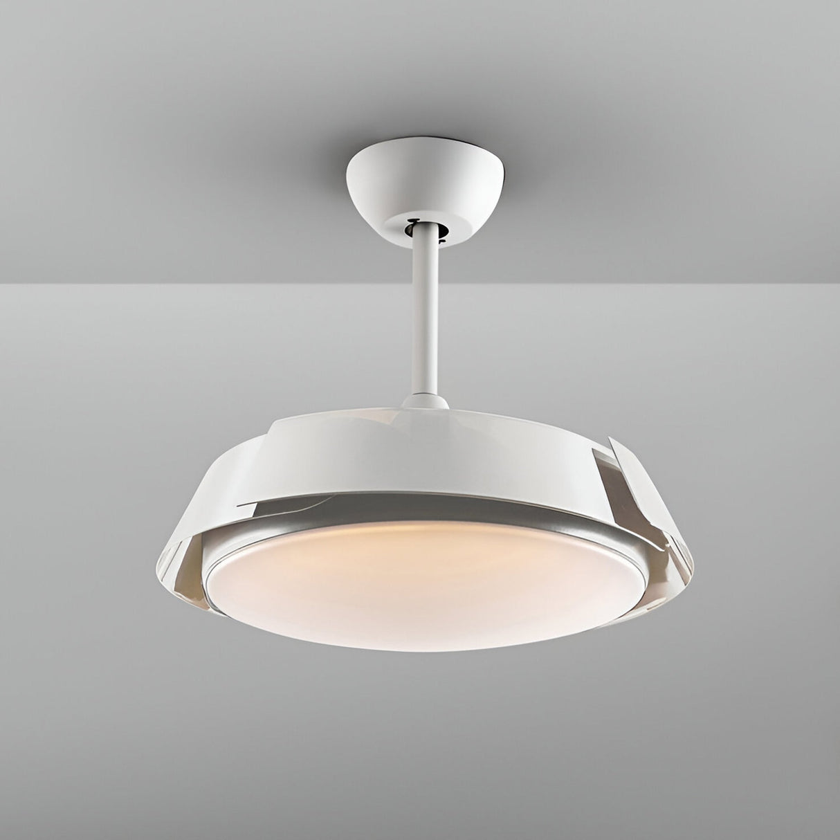 Enzo CCT Dimmable LED Ceiling Fan Light - White