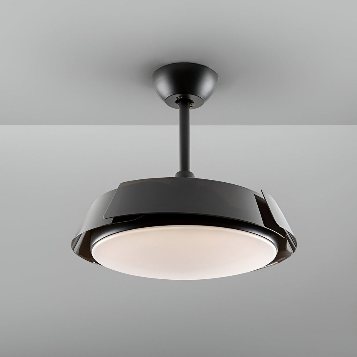 Enzo CCT Dimmable LED Ceiling Fan Light - Black