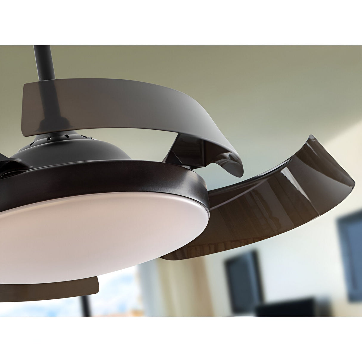 Enzo CCT Dimmable LED Ceiling Fan Light - Black