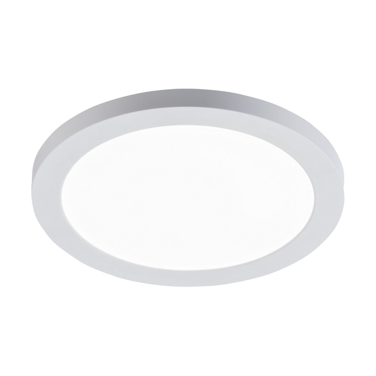 Introducing the 18W CCT Adjustable Circular LED Panel - 217mm: a sleek, round, white ceiling light fixture with a simple, modern design. It offers dual mounting options and features a smooth surface with a slim profile, making it an ideal choice for minimalist decor.