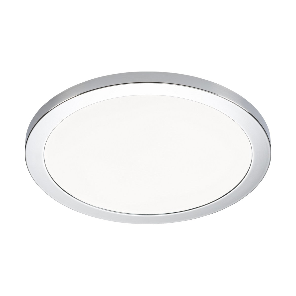 Introducing the CPL24 Polished Chrome Bezel, a modern circular LED panel ceiling light featuring a chrome finish and white diffuser, crafted for sleek and efficient illumination.