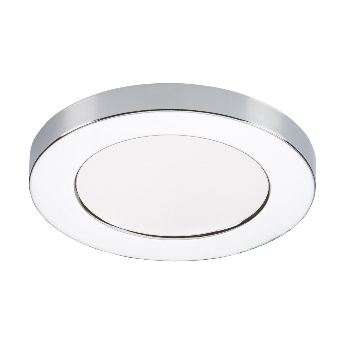 The CPL6 Polished Chrome Bezel is a round, modern LED ceiling light featuring a stainless steel frame and white diffuser, designed for flush mounting. Its minimalist and sleek design makes it ideal for contemporary interiors.