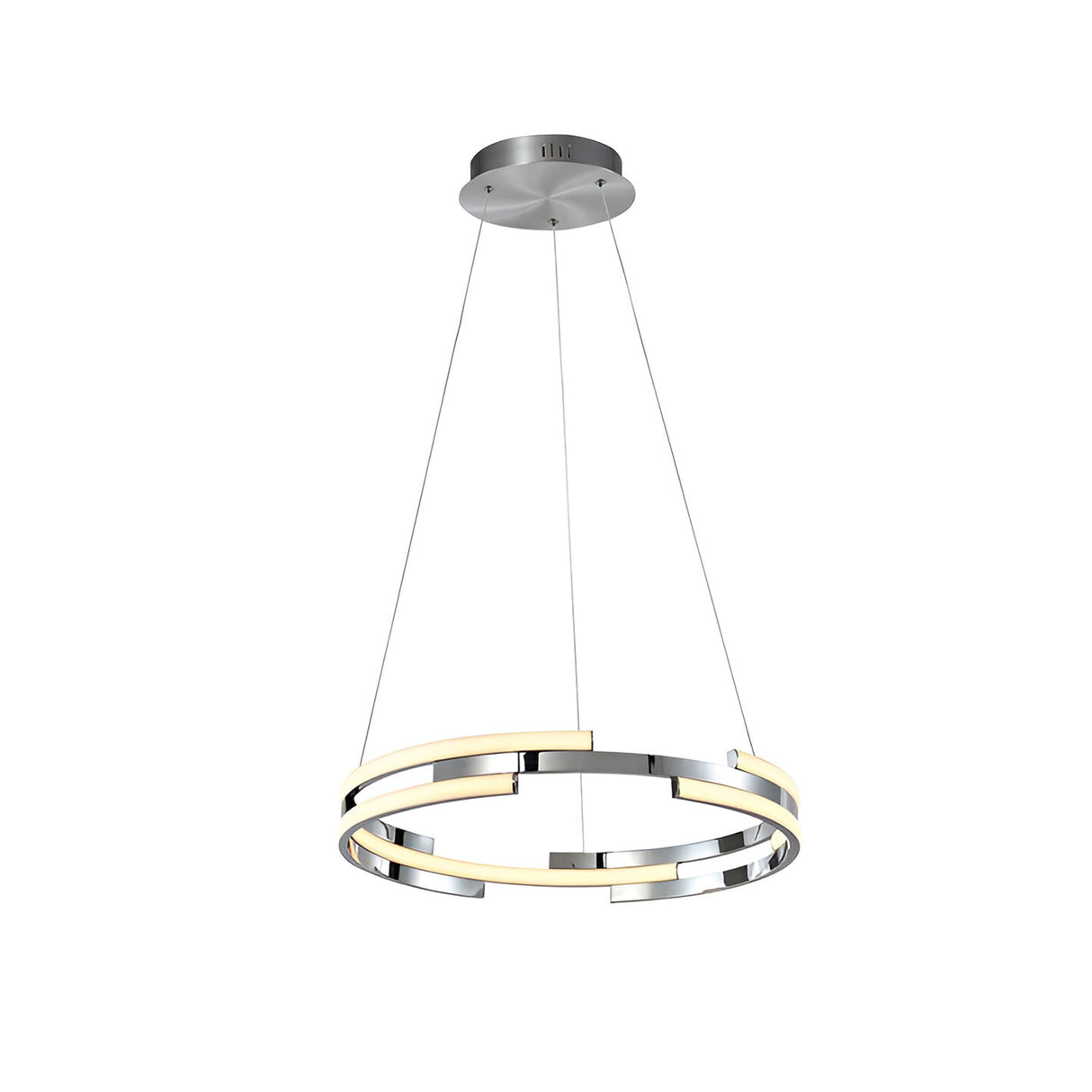 Ciclos Dimmable LED Circular Suspension Light 52W 3000K - Chrome
