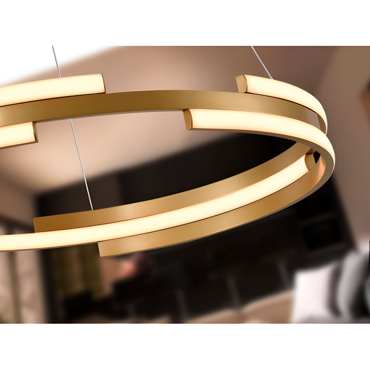 Ciclos Dimmable LED Circular Suspension Light 52W 3000K - Gold