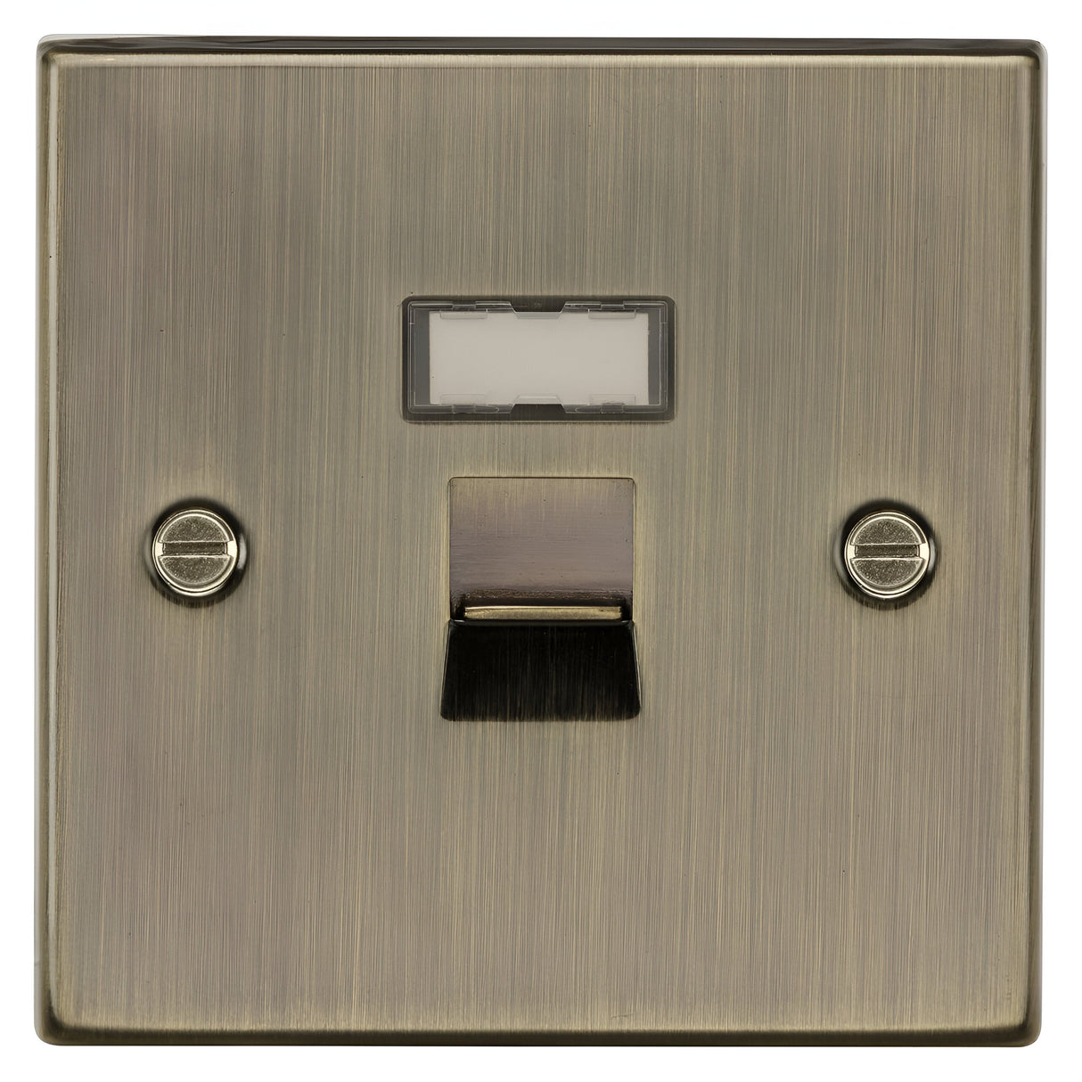 UTP CAT6a RJ45 Network Outlet - Antique Brass