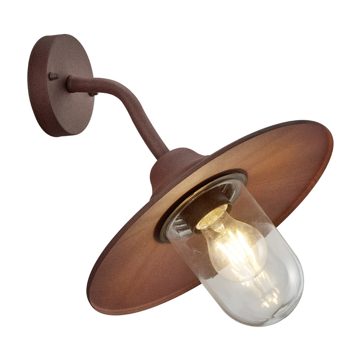 Brenta Glass Outdoor Wall Light – Rust