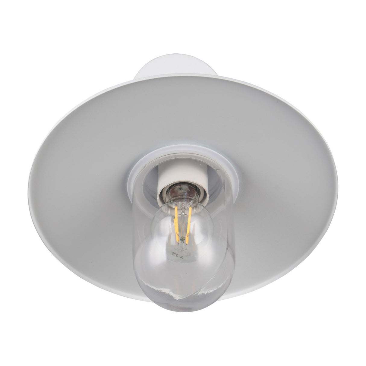 Brenta Glass Outdoor Wall Light – Matt White