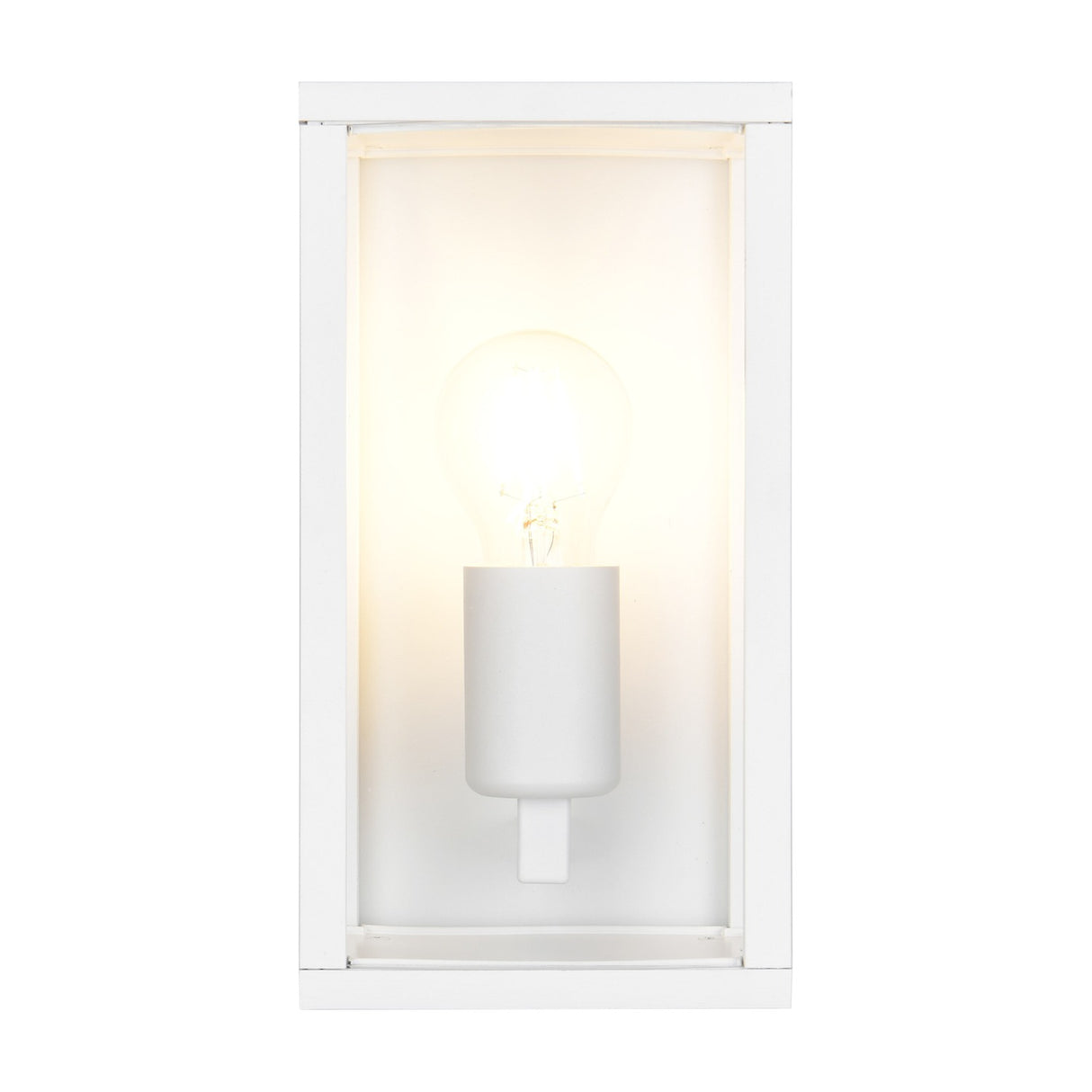 Garonne Lantern Outdoor Wall Light – Matt White