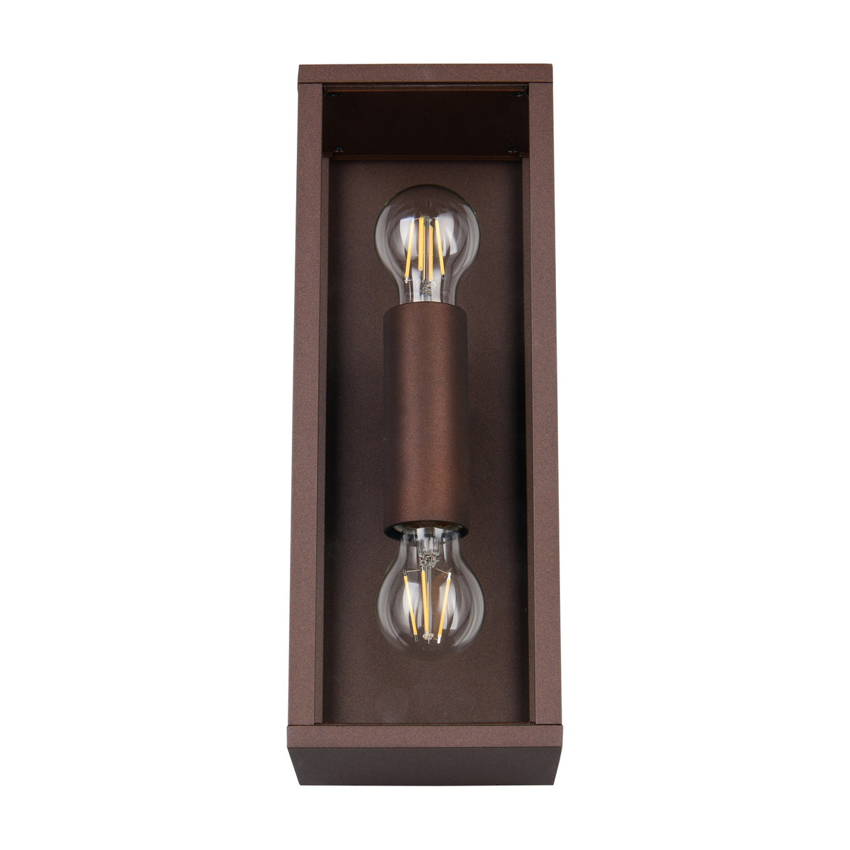Garonne 2 Light Lantern Outdoor Wall Light – Rust