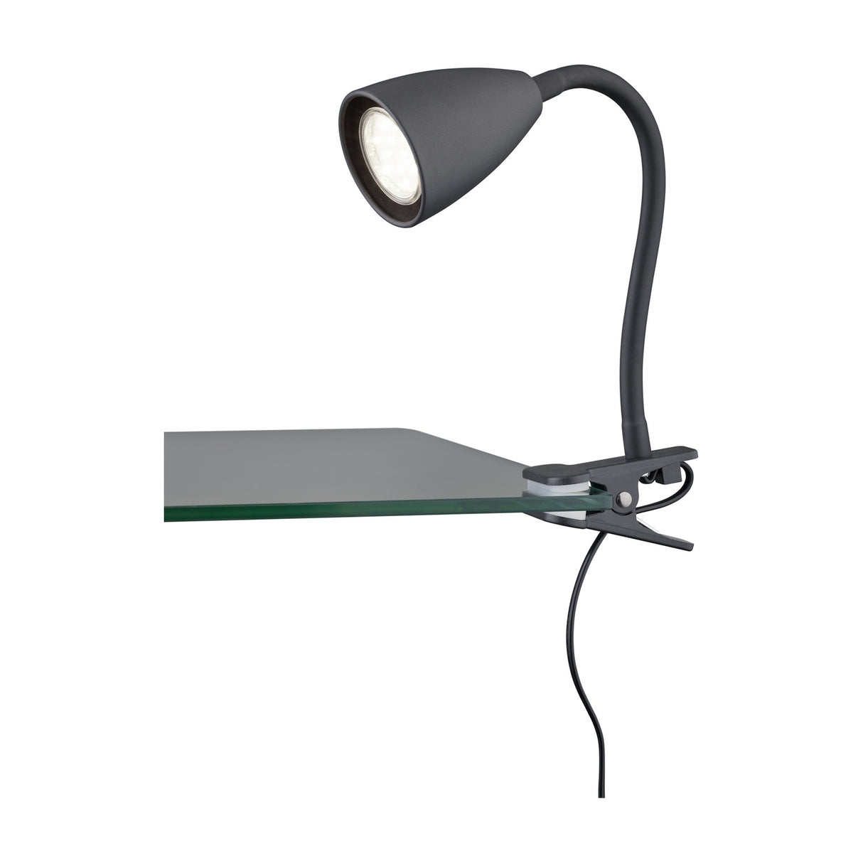 Wanda Glass Table Lamp – Matt Black