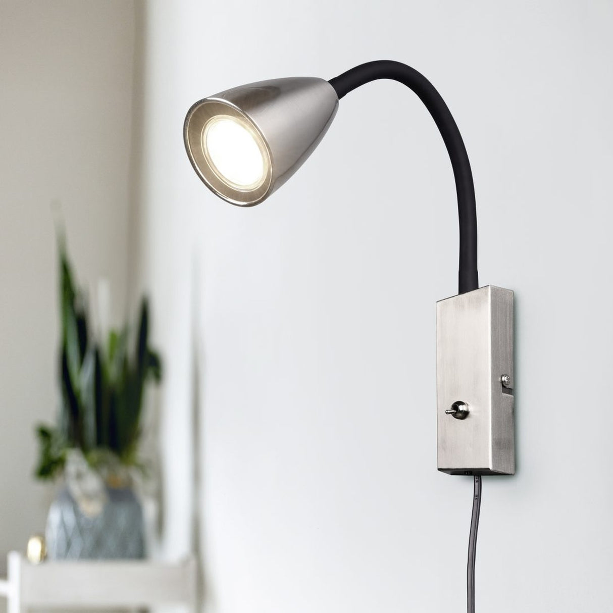Wanda Cone Wall Light – Satin Nickel