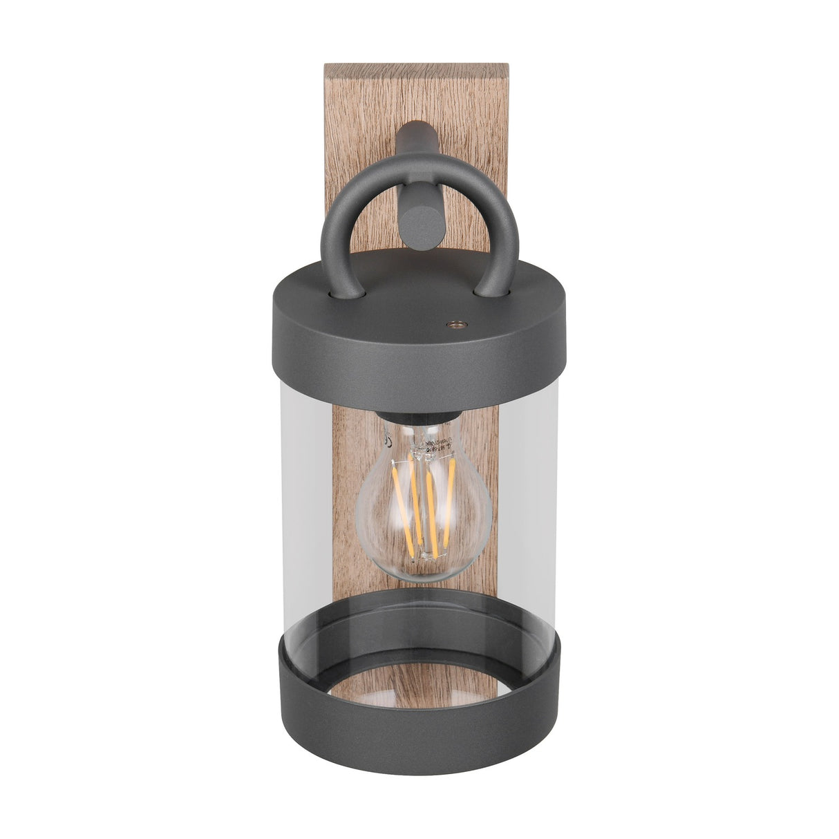 Sambesi Lantern Outdoor Wall Light – Wood Effect