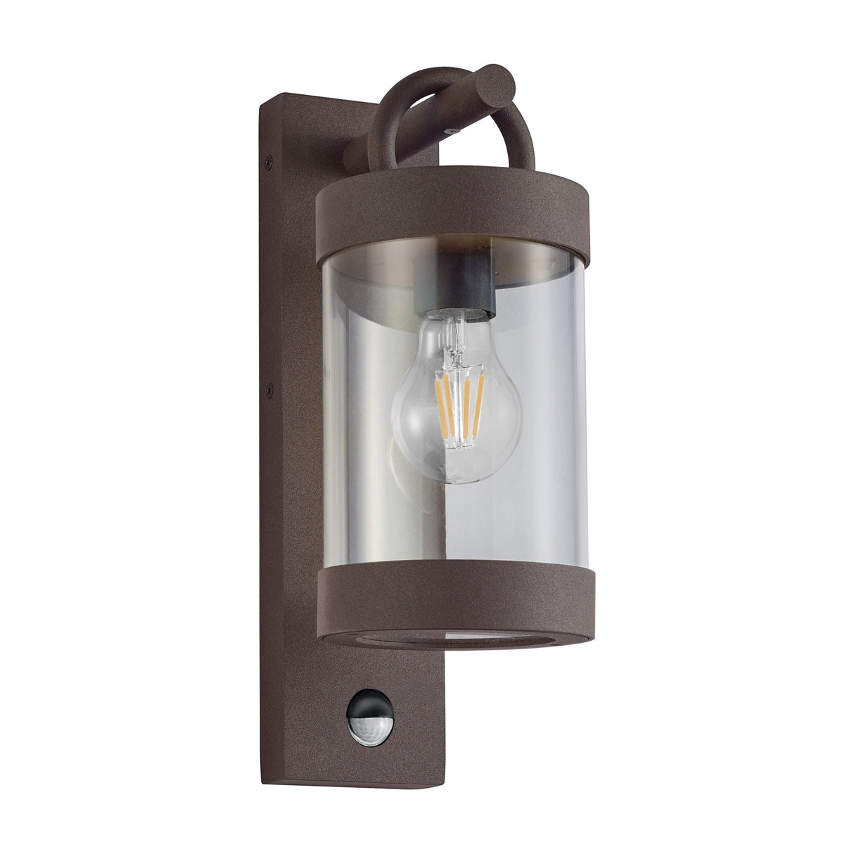 Sambesi Lantern PIR Outdoor Wall Light – Rust