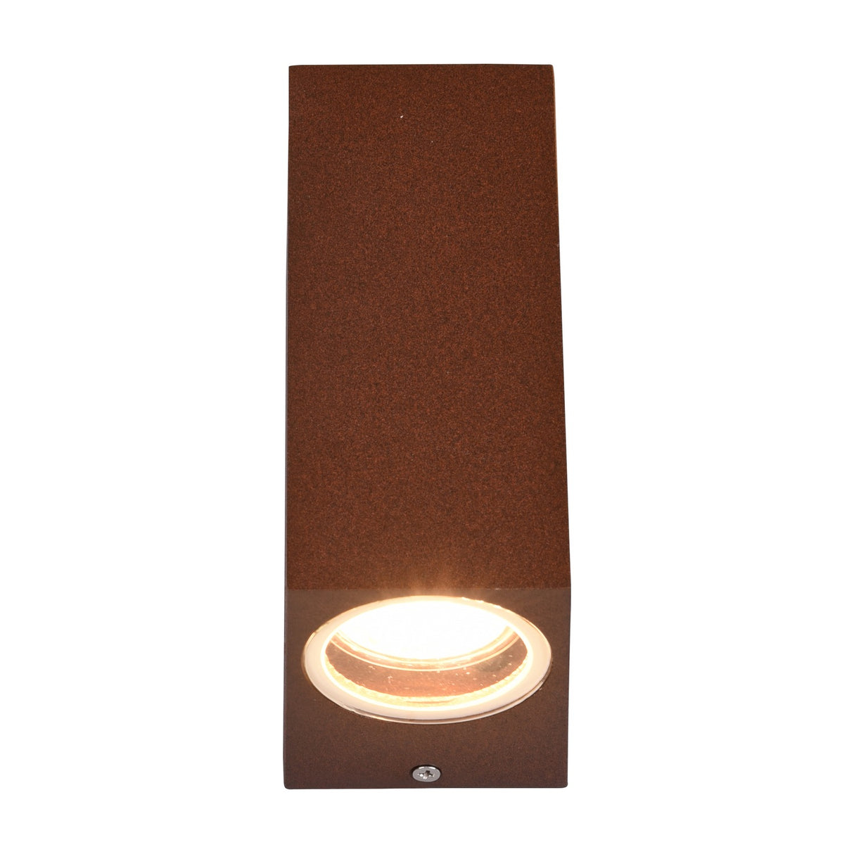 Roya Up Down Square Outdoor Wall Light – Rust