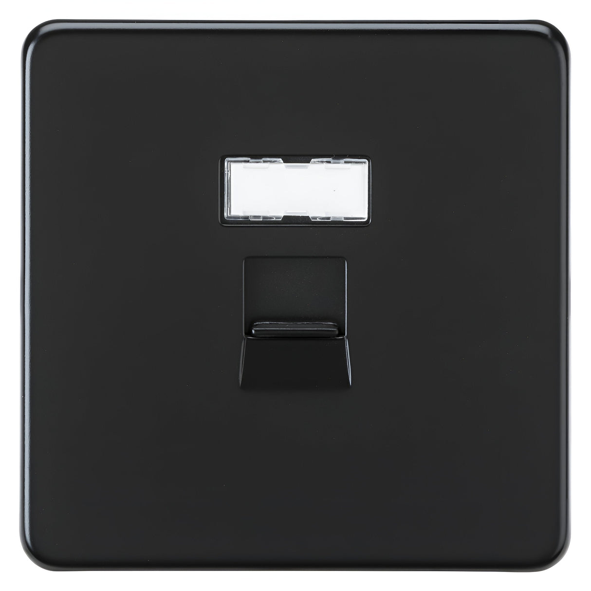 UTP CAT6a RJ45 Network Outlet - Matt Black