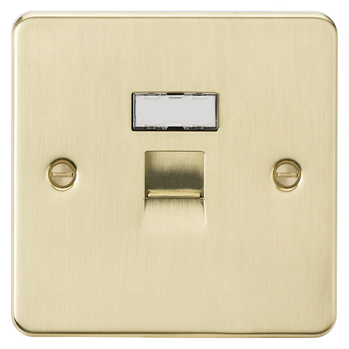 UTP CAT6a RJ45 Network Outlet - Brushed Brass