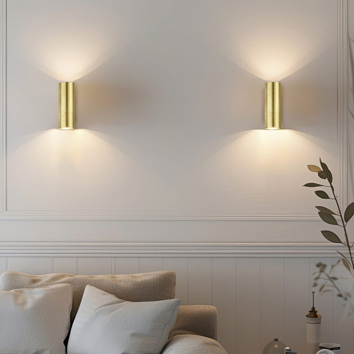 Cleo Up Down Tube Wall Light – Gold