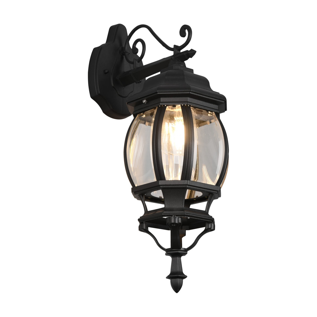 Elvo Lantern Down Outdoor Wall Light – Matt Black