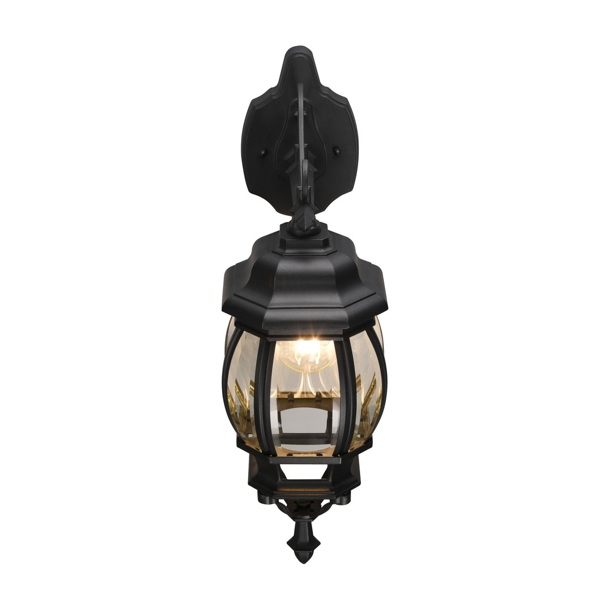Elvo Lantern Down Outdoor Wall Light – Matt Black
