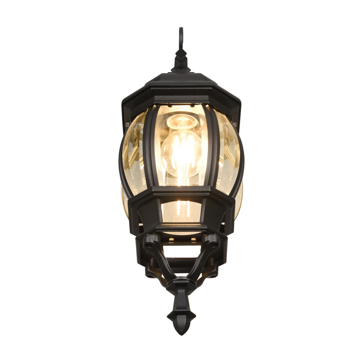 Elvo Lantern Down Outdoor Wall Light – Matt Black