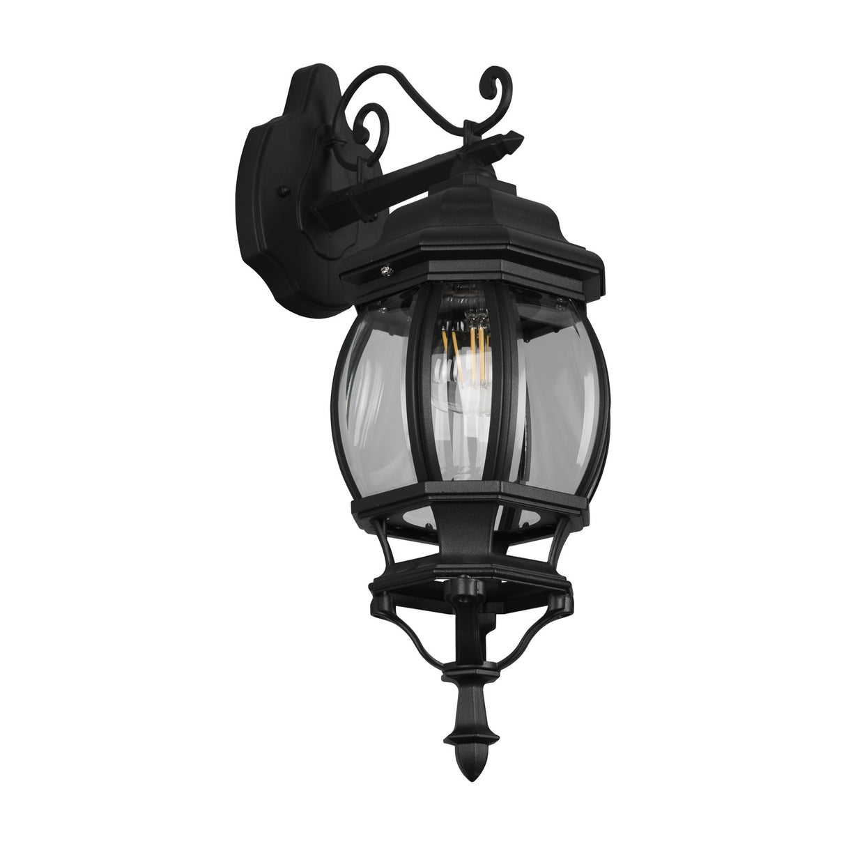 Elvo Lantern Down Outdoor Wall Light – Matt Black