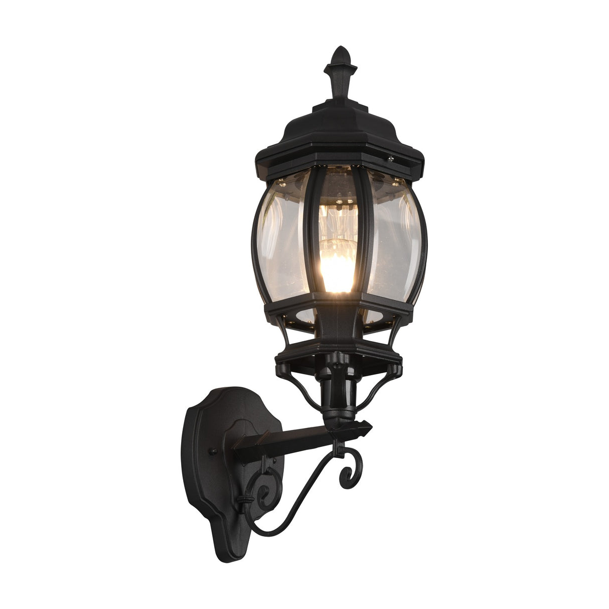 Elvo Lantern Up Outdoor Wall Light – Matt Black