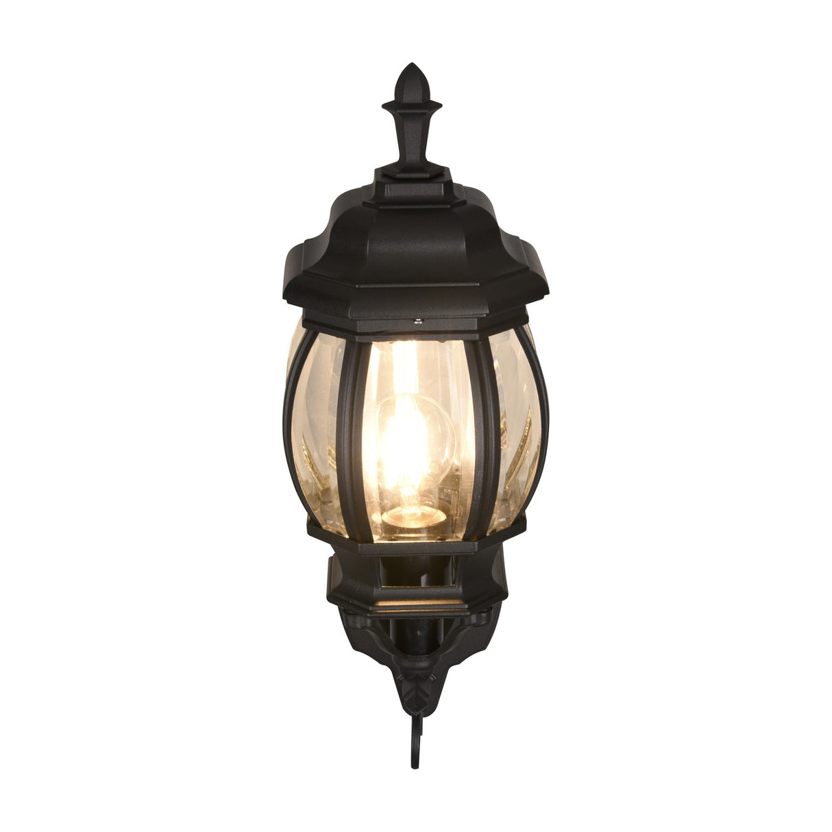 Elvo Lantern Up Outdoor Wall Light – Matt Black