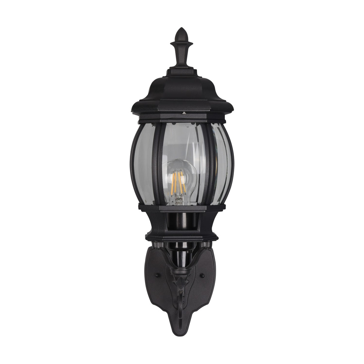Elvo Lantern Up Outdoor Wall Light – Matt Black