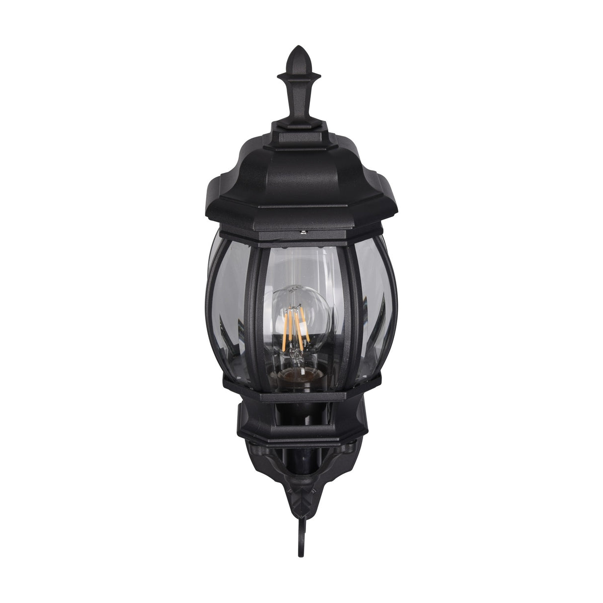 Elvo Lantern Up Outdoor Wall Light – Matt Black