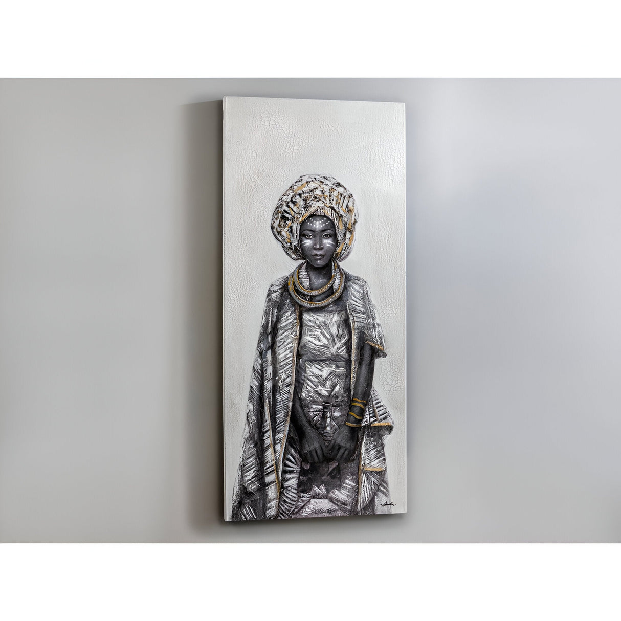 Kisai Tribal Portrait Acrylic Painting - 70x160cm