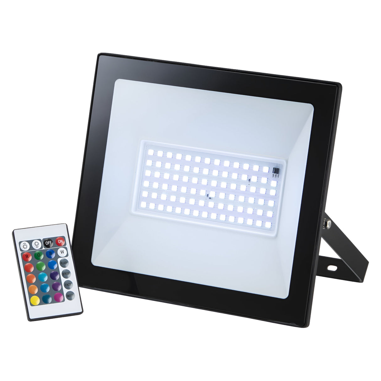 230V IP65 50W RGB LED Black die-cast aluminium floodlight