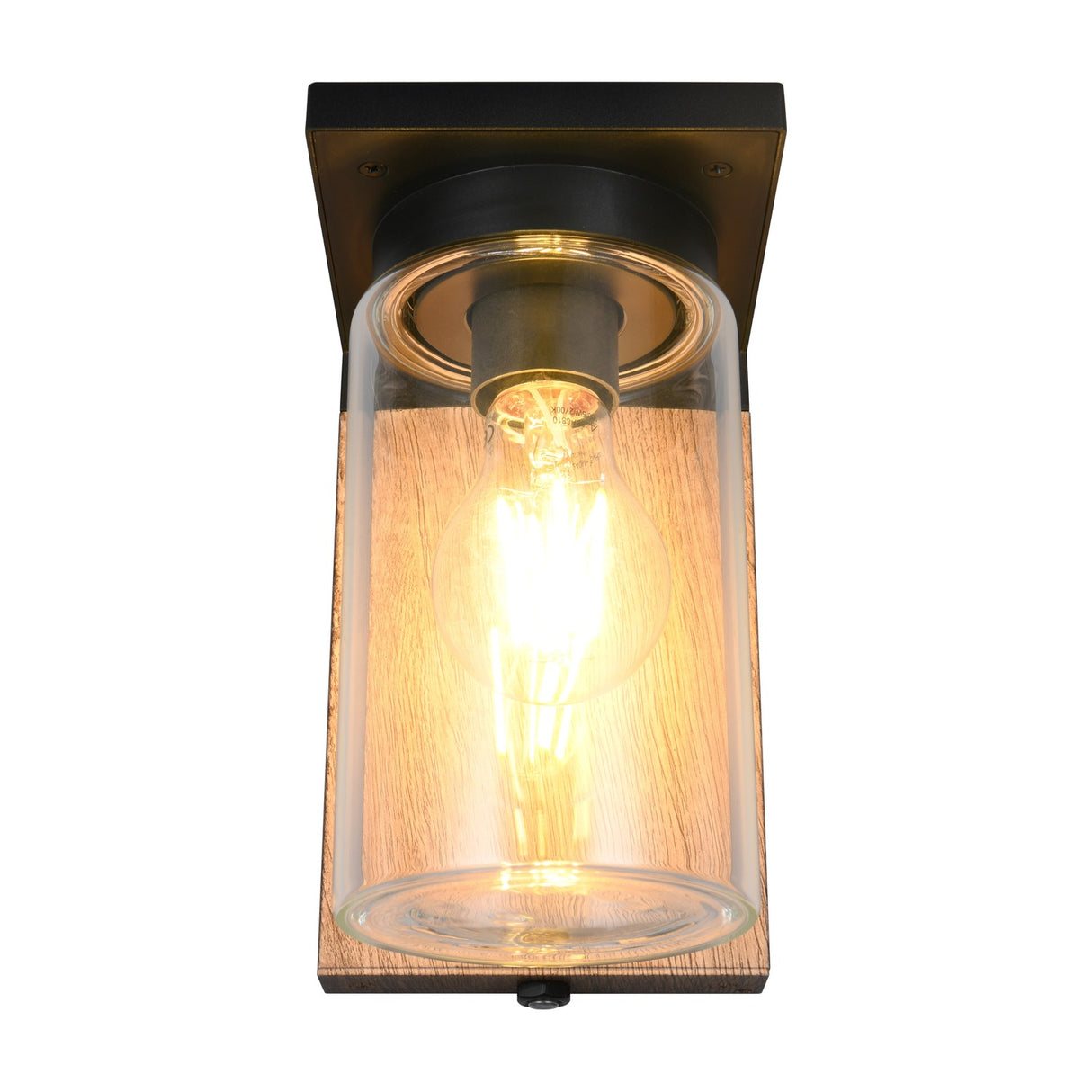 Ardila Lantern Outdoor Wall Light – Wood Effect