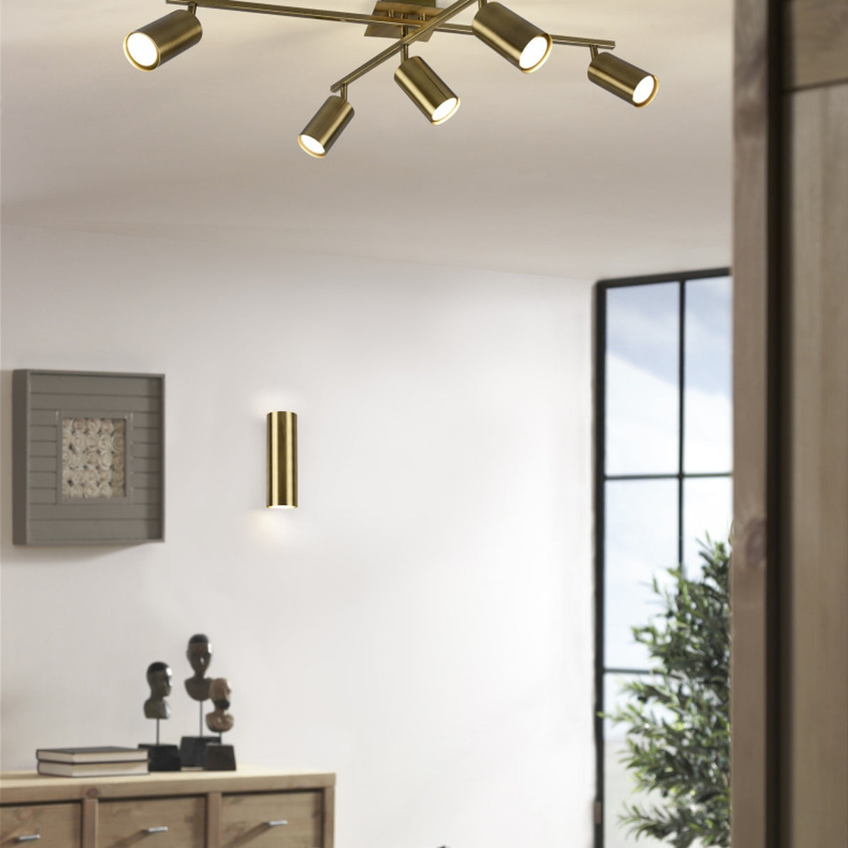 Marley Up Down Wall Light – Antique Brass