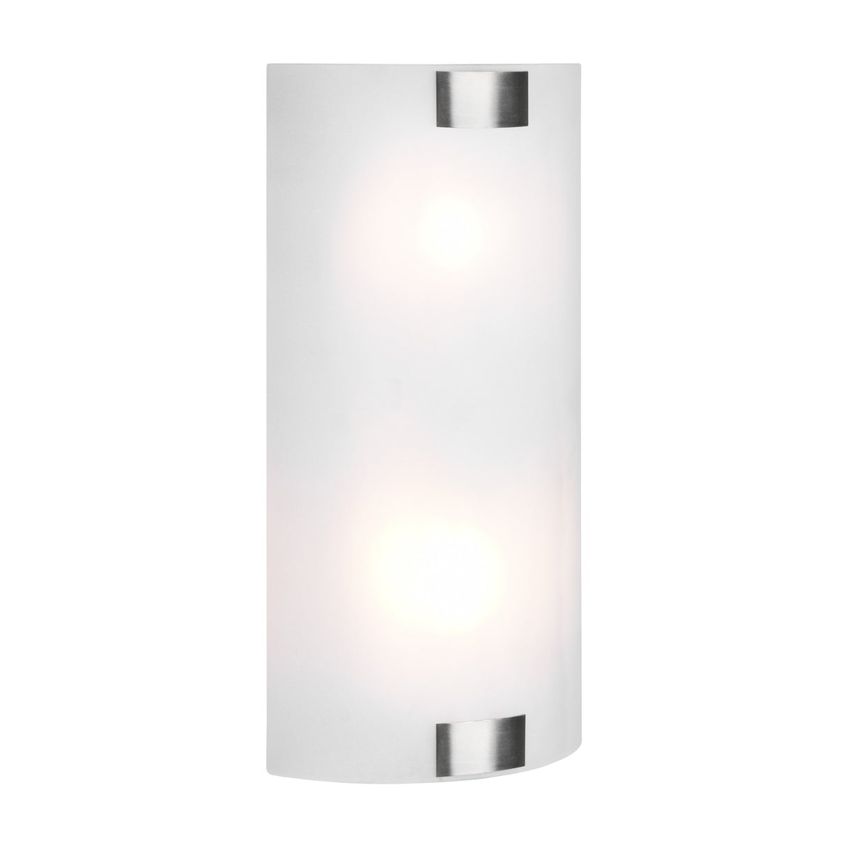 Pura 2 Light Glass Wall Light – Satin Nickel