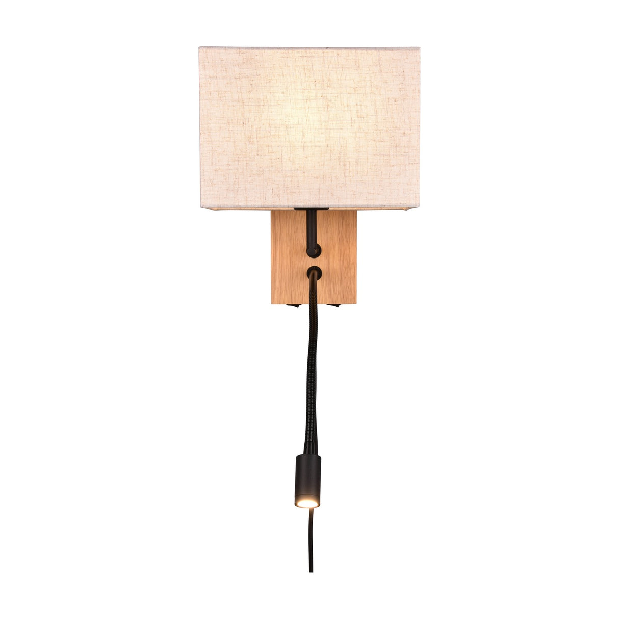 Nilam 2 Light Square Wall Light – Natural
