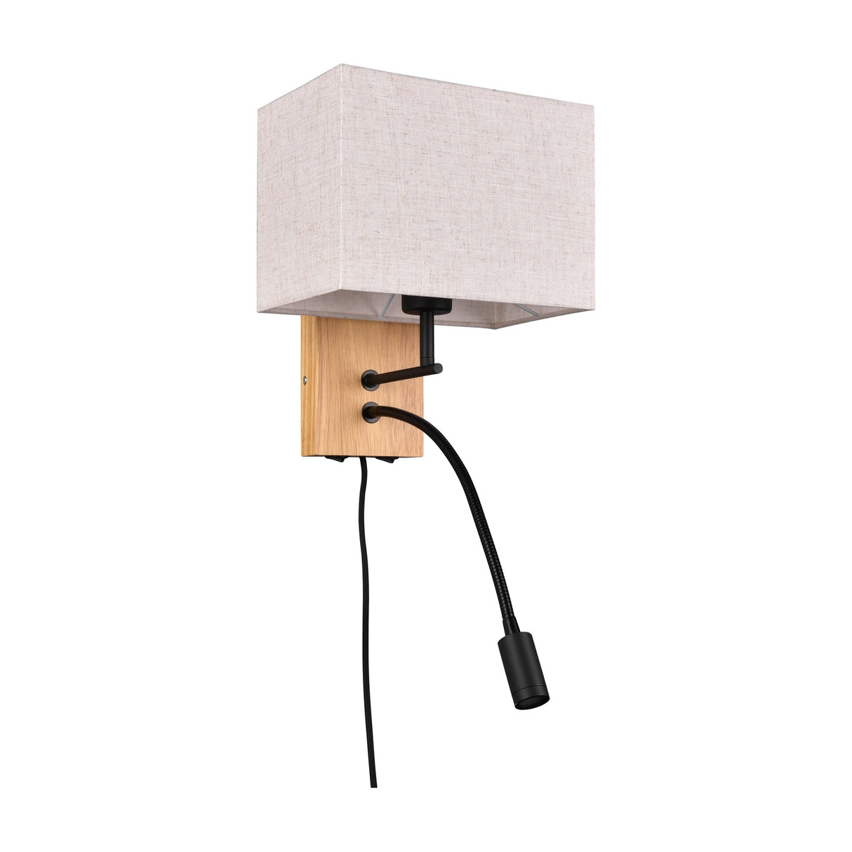 Nilam 2 Light Square Wall Light – Natural