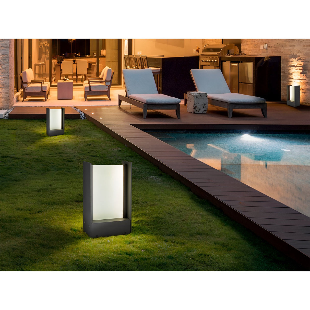 Matia LED Bollard Light 30cm - Grey